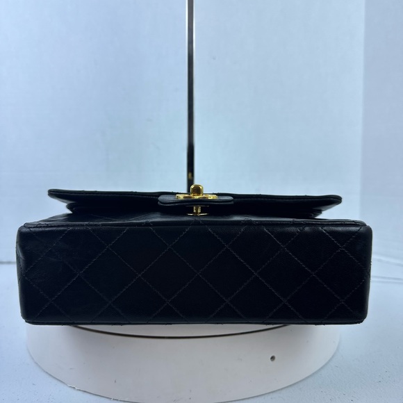 CHANEL Double Flap Quilted CC Logo Lambskin Chain Shoulder Bag - Picture 9 of 17